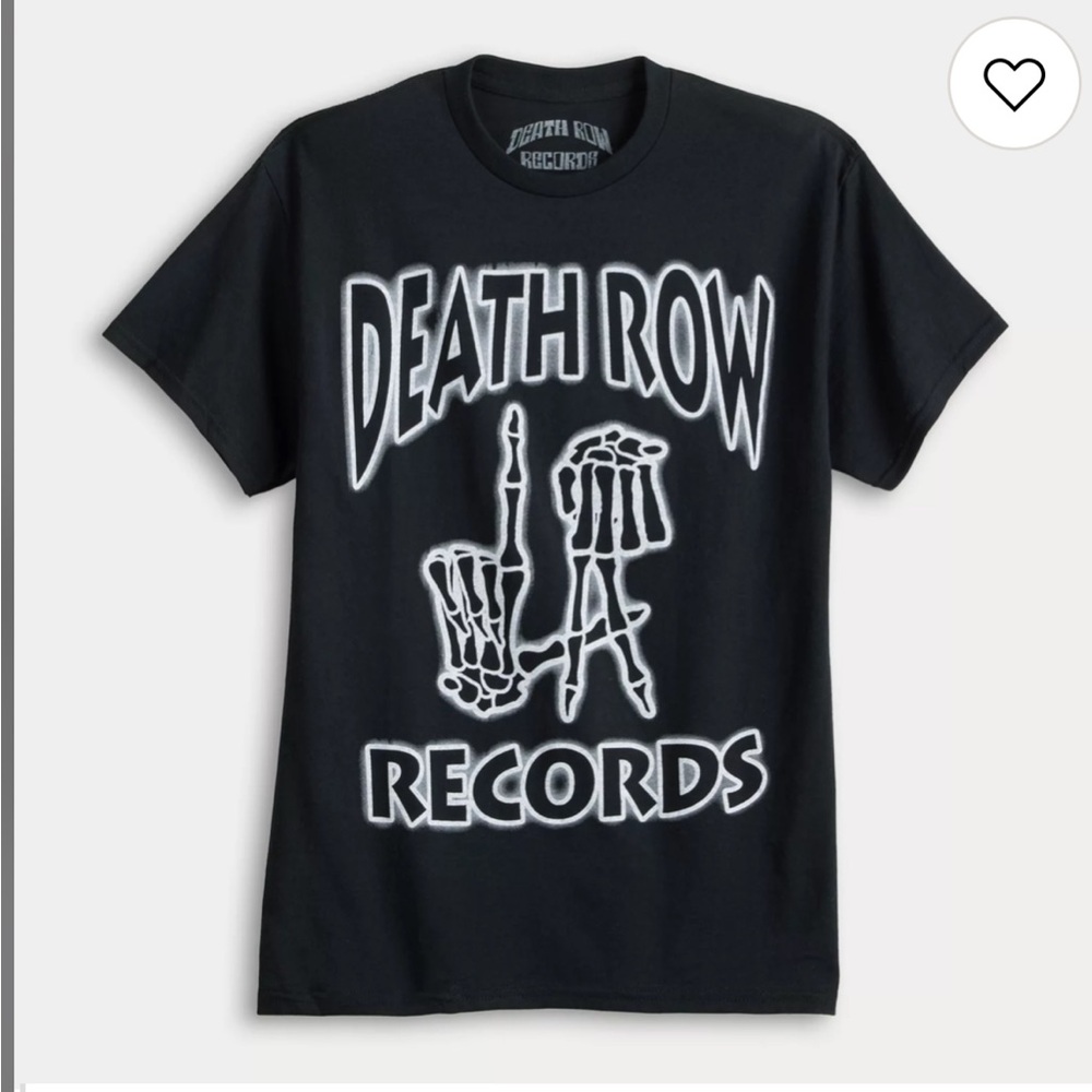 DEATH ROW RECORDS MENS/UNISEX XL CLASSIC LA LOGO CREWNECK GRAPHIC TEE BLACK NWT